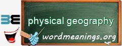WordMeaning blackboard for physical geography